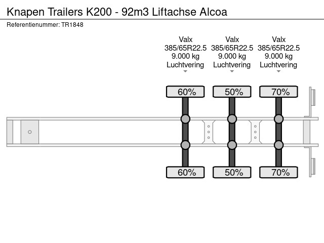 Knapen Trailers K200 - 92m3 Liftachse Alcoa - Image 11