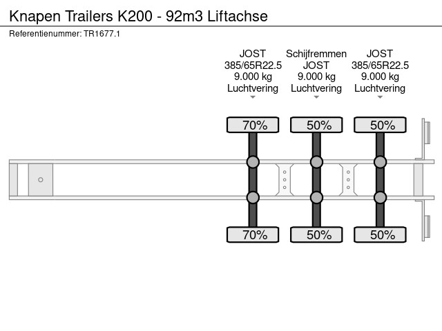 Knapen Trailers K200 - 92m3 Liftachse - Image 13